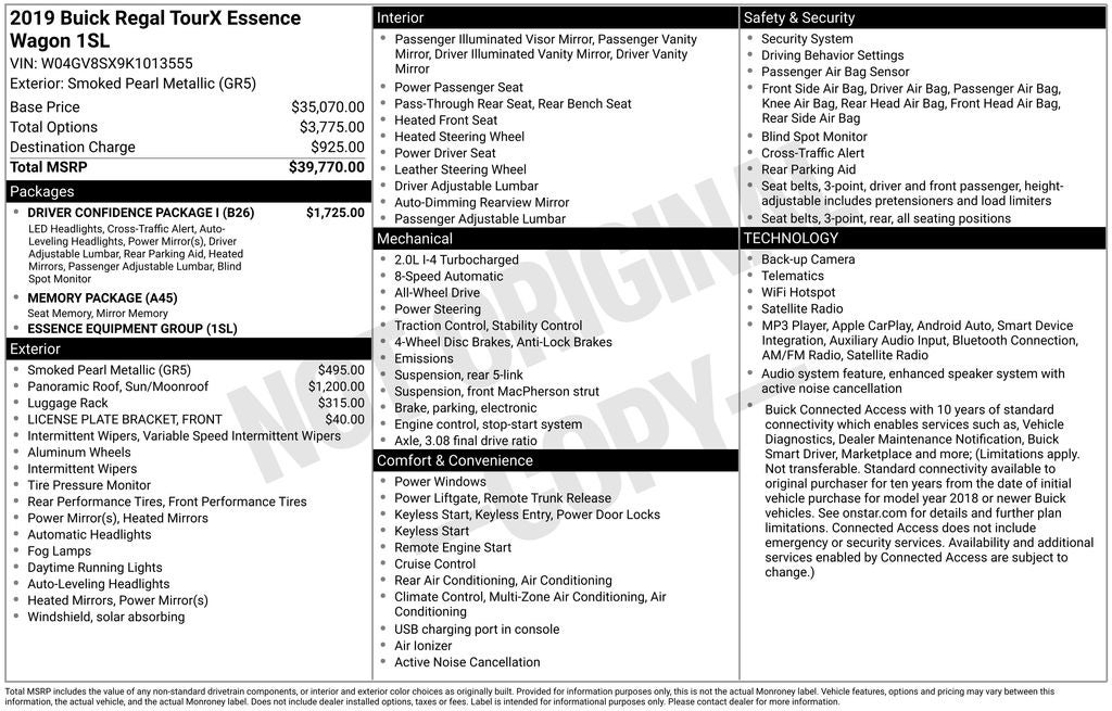 2019 Buick Regal TourX Essence